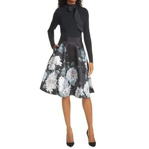 Ted Baker Jordynn Knitted Clove Full Skirted Fit & Flare Dress